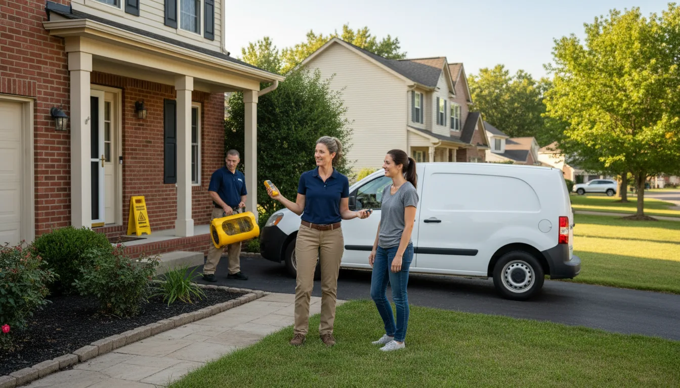 Residential water damage restoration in Mount Hope, KS